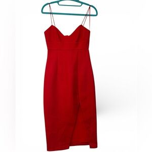 NICHOLAS Striking Red Midi Dress